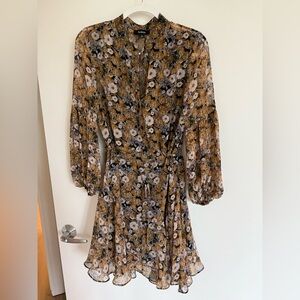 Cinched waist flowy dress